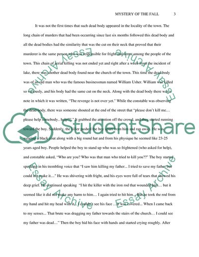 Prequel of Fall of the House of Usher - Mystery of the Fall