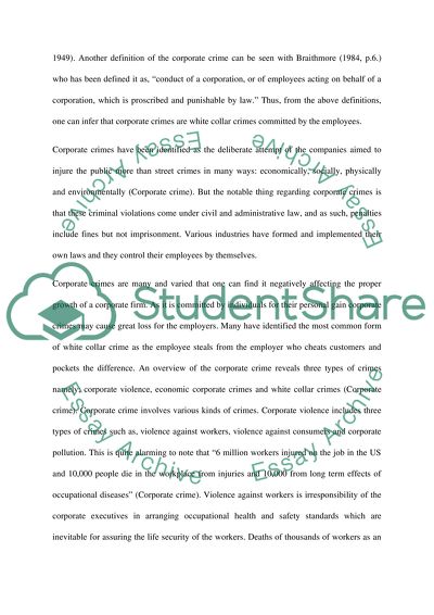 What Is Corporate Crime