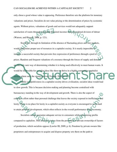 Can socialism be achieved within a capitalist society