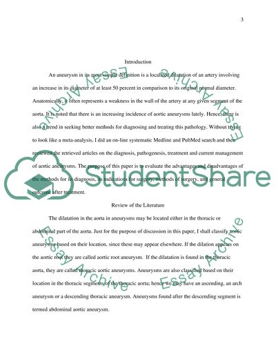 Methods for Aortic Aneurysms Diagnosis
