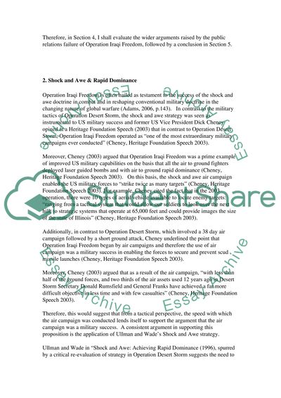 The Relationship between the US and Iraq in the Post-Cold War Era