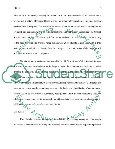 Etiology of the Disease: Chronic Obstructive Pulmonary Disease