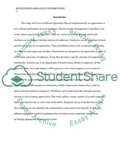 Recognizing Employee Contributions
