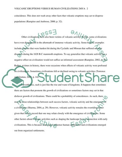 Volcanic Eruptions Versus