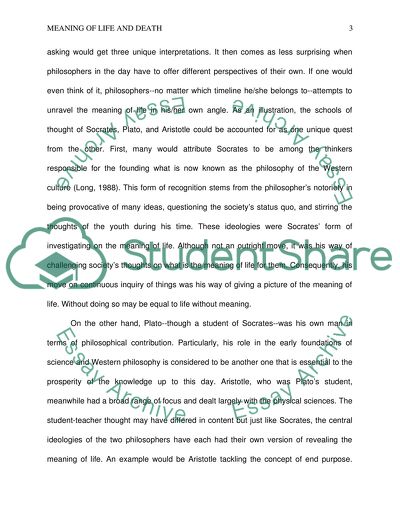 Meaning of Life and Death