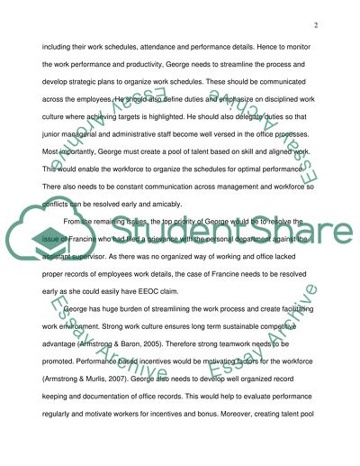 Case Study - New Supervisor