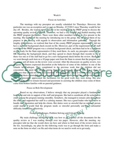 Development of Various Activities