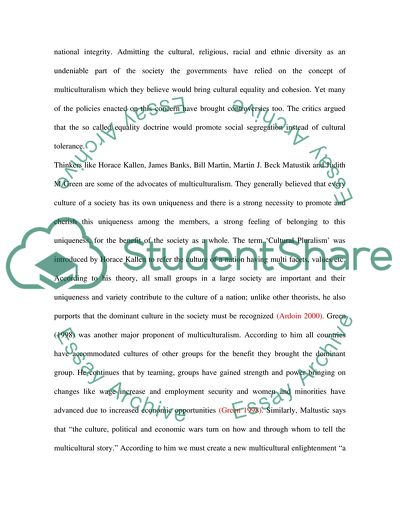 Do Multicultural Policies Promote Social Segregation