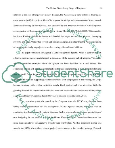 The United States Army Corps of Engineers