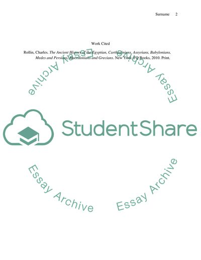 The Ancient History of the Egyptian, Assyrians, Babylonians, Medes and Persians, Macedonians and Grecians