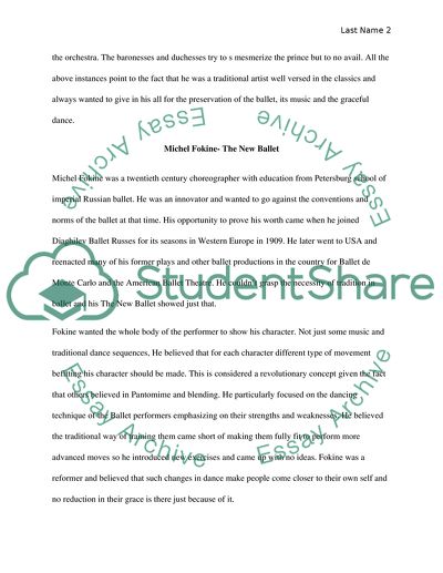 Report of Petipa & Fokine