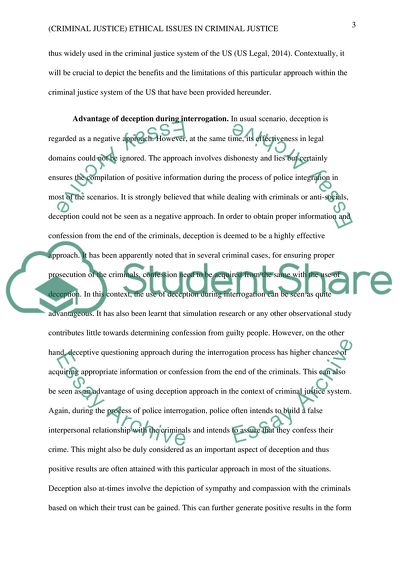 Ethical Issues in Criminal Justice