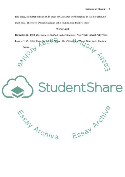 Descartes Quest for Truth and Certainty