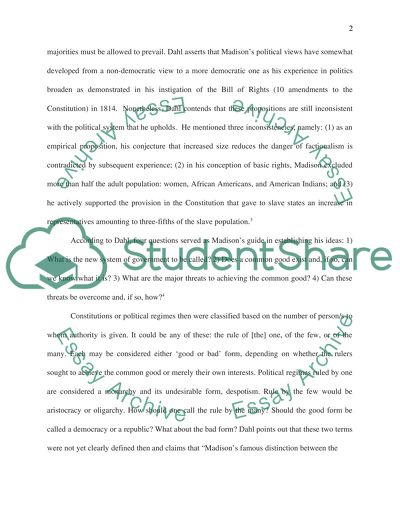 James Madisons Political Views