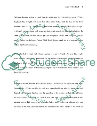 The Infamous Salem Witch Trials