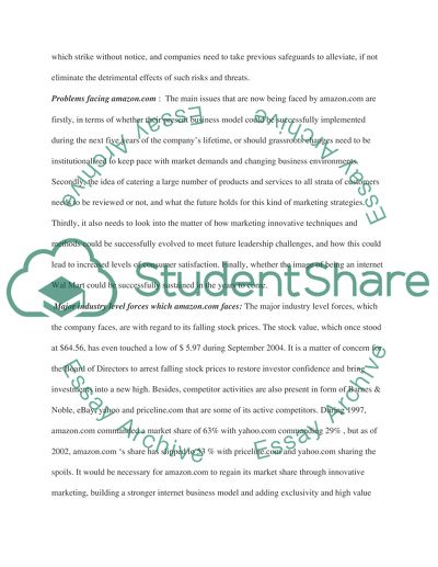 The Current Strategic Position of Amazon com