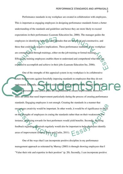 Performance Standards and Appraisals