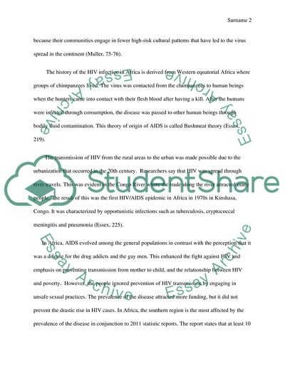 Human Immunodeficiency Virus and Acquired Immunodeficiency Syndrome in Africa