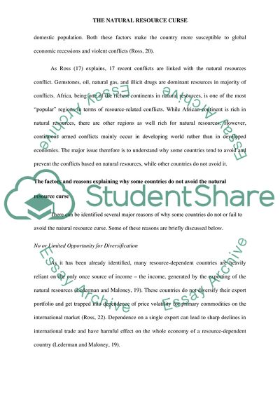 The Natural Resource Curse: Why Some Countries Avoid It While Others Do Not