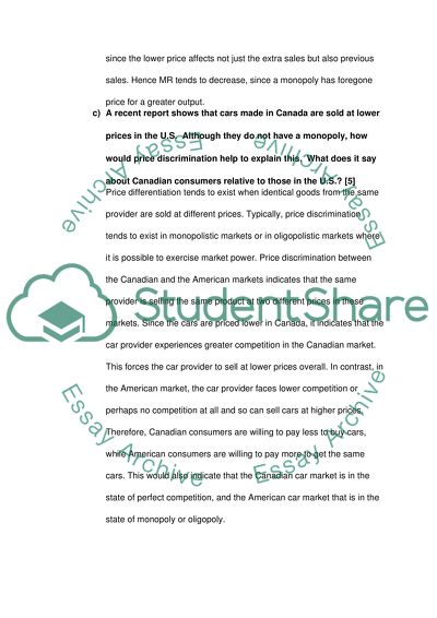 Monopoly and Perfect Competition