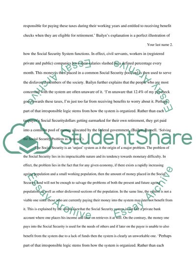 Social Security System