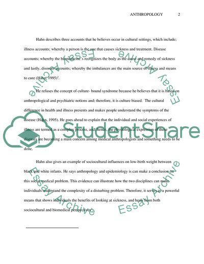 Sickness and healing - An Anthropological Perspective