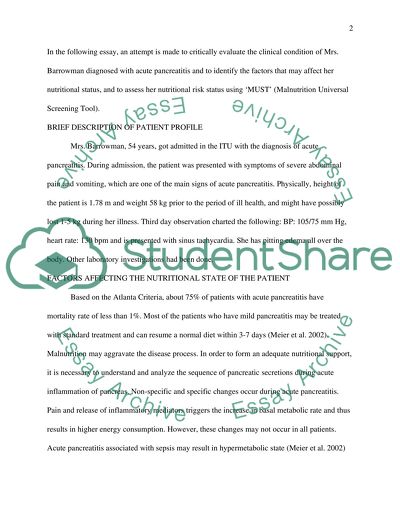 Nutritional Assessment and Management