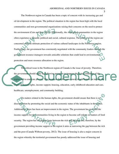 Aboriginal and Northern Issues in Canadian Society