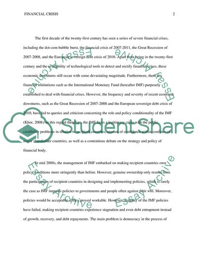 Role and Policy Conditionality of the International Monetary Fund