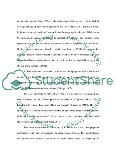 Identification and Management of Posttraumatic Stress Disorder