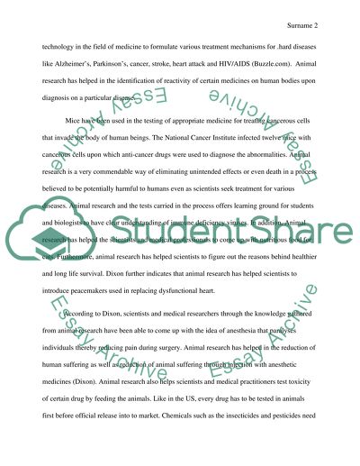 Animal Research in Medicine