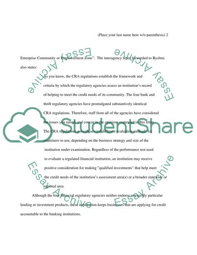 Community Reinvestment Act