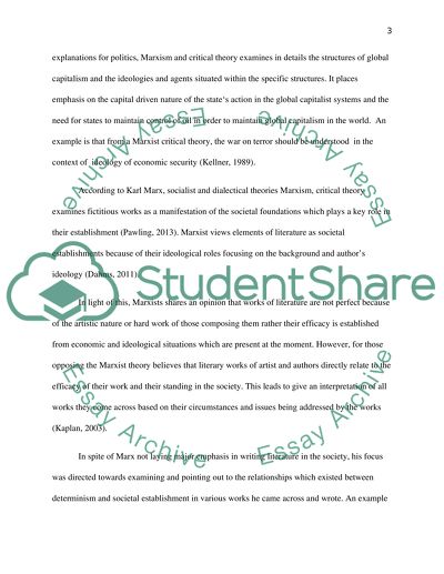 Relevance of Marxism to Critical Theory