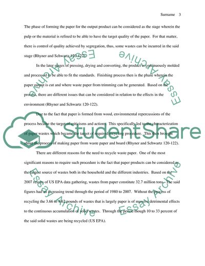 The Waste in Paper Manufacture