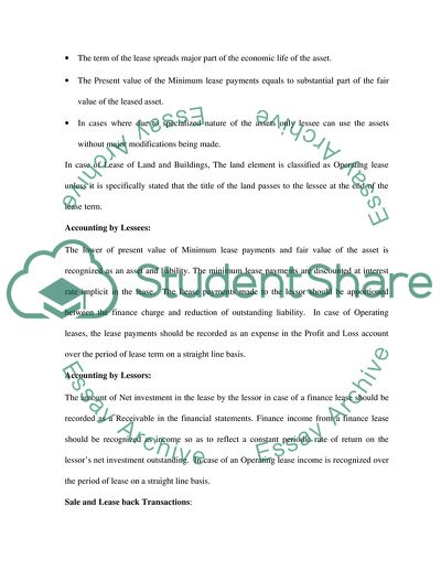 Accounting for Leases