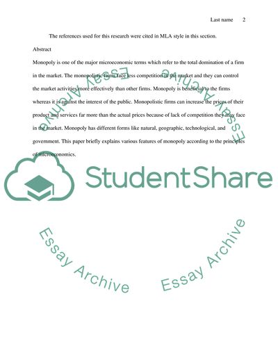 Monopoly and Monopolistic Market