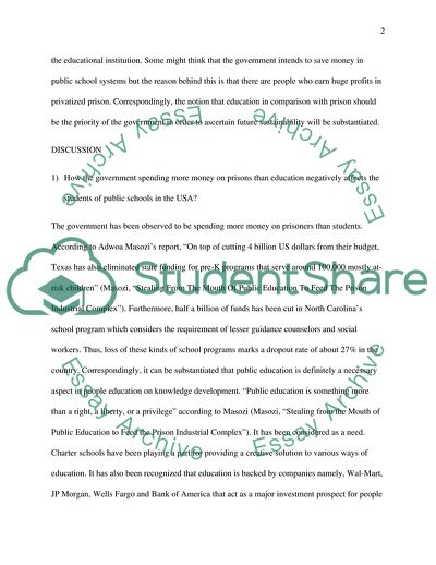 Stealing from Public School to Feed the Prisoners Industrial Complex