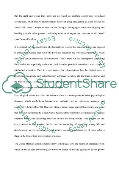 Ethnocentrism in the United States