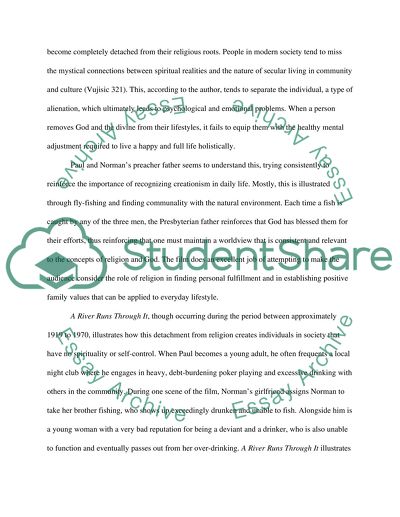 Analysis of A River Runs Through It