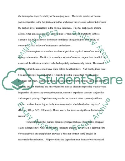 A Consideration of Necessity in the Work of David Hume