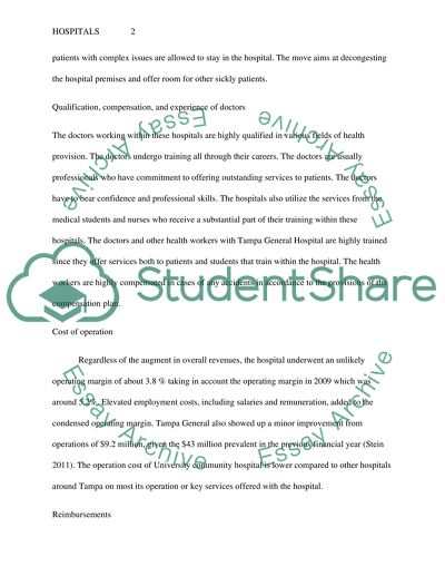 Health Services in Hospitals