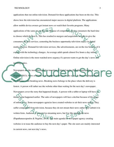 Traditional Media Industry in Digital Media Universe