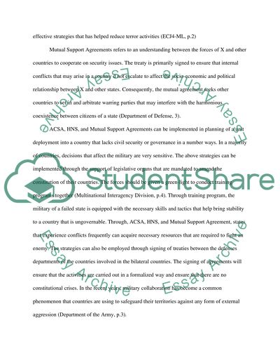 ACSA, HNS, and Mutual Support Agreements
