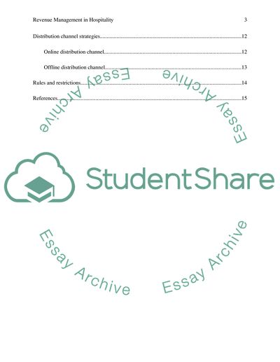 Revenue Management in Hospitality