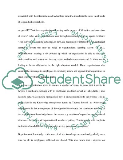 Information Management, Knowledge Management and Organizations