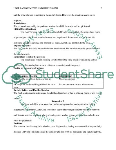 Unit 3 Assignments and Discussions