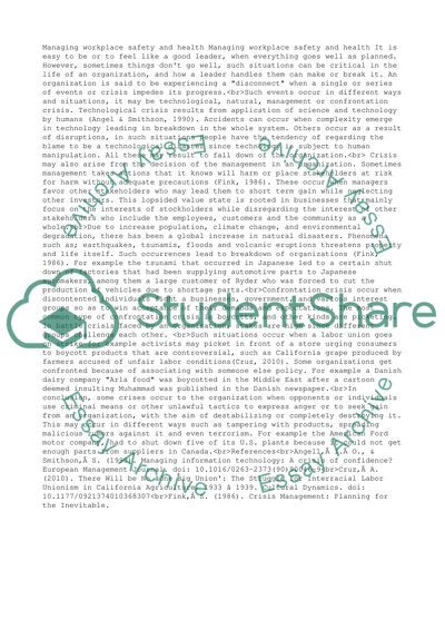 SLP 5 MGT - 411 MANAGING WORKPLACE SAFETY AND HEALTH