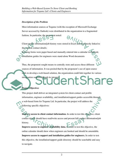 Building a Web-Based System To Store Client and Booking Information