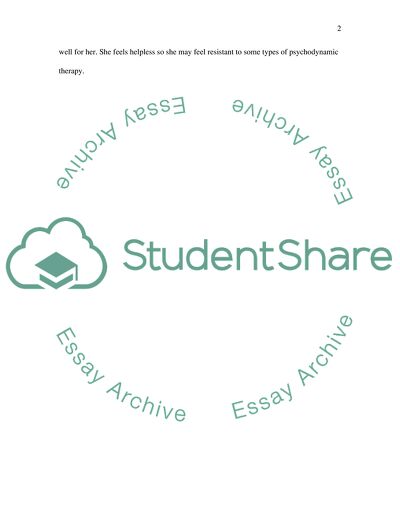 The Psychodynamic Therapy