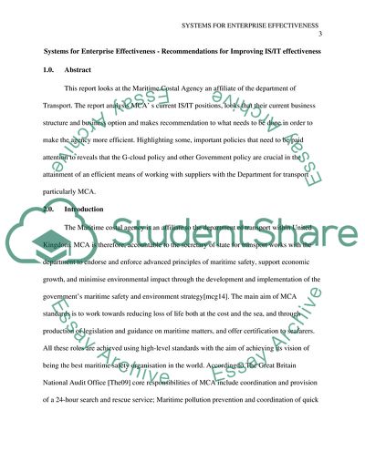 Recommendations for Improving IT Effectiveness - Maritime Costal Agency